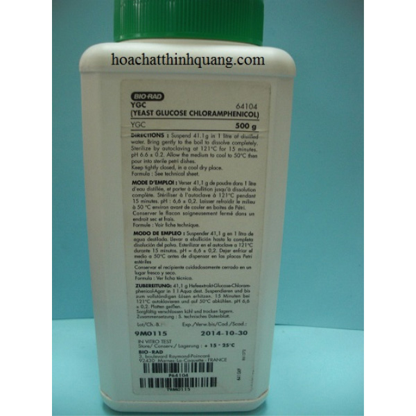 Yeast Glucose Chloramphenicol (YGC)
